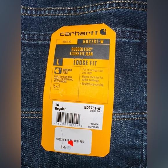 Carhartt  Women’s NWT Rugged Flex Relaxed-Fit Jeans Size 14 - Picture 4 of 11